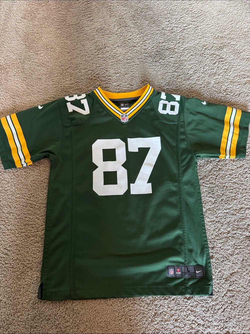 Nike NFL Kids Green Bay Packers Nelson #87 Football Jersey